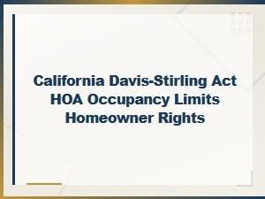 Grounds to Appeal Hoa Occupancy Limits in California