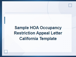 Grounds for Appealing Hoa Occupancy Restrictions in Ca